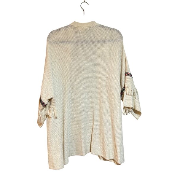 H&M Women’s Ivory S Cardigan Boho Chic Festival Boho Chic Cottage core Fringe - Picture 4 of 16